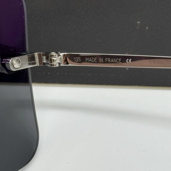 NEW CARTIER CT0023S 001 WOMEN SILVER SHIELD SUNGLASSES CARTIER CT0023S 001 main image 8
